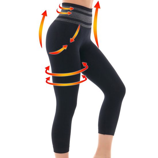 Корректирующие капри SANKOM Yoga BLACK SILVER