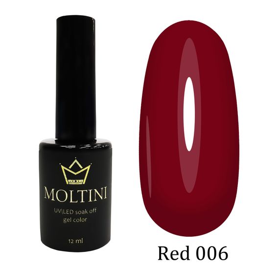 Гель-лак Moltini RED 006, 12 ml