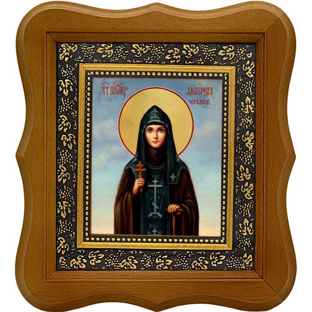 Александра Червякова, схимонахиня, преподобномученица. Икона на холсте.