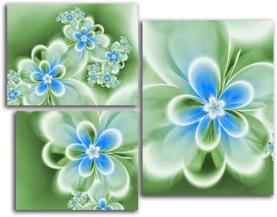 Модульная картина "Голубое чудо"
