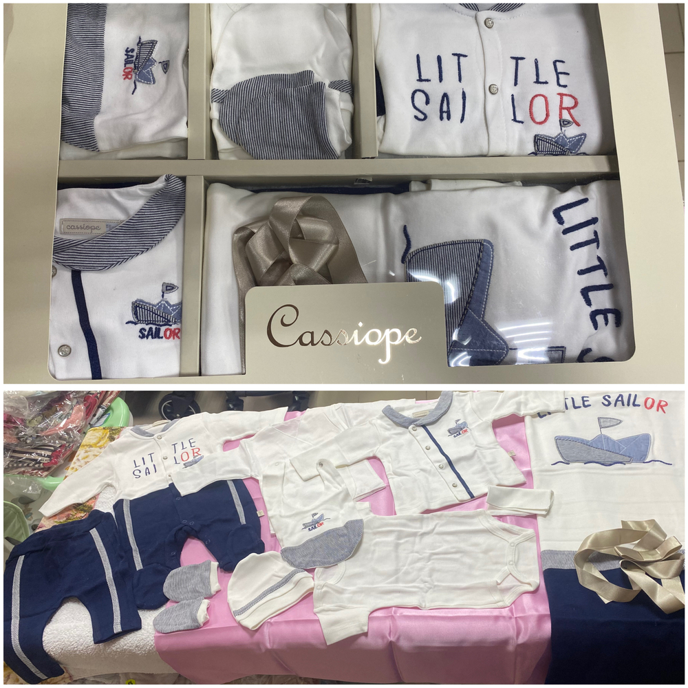 Комплект подарочный из 11 предметов на новорожденного мальчика производство Турция