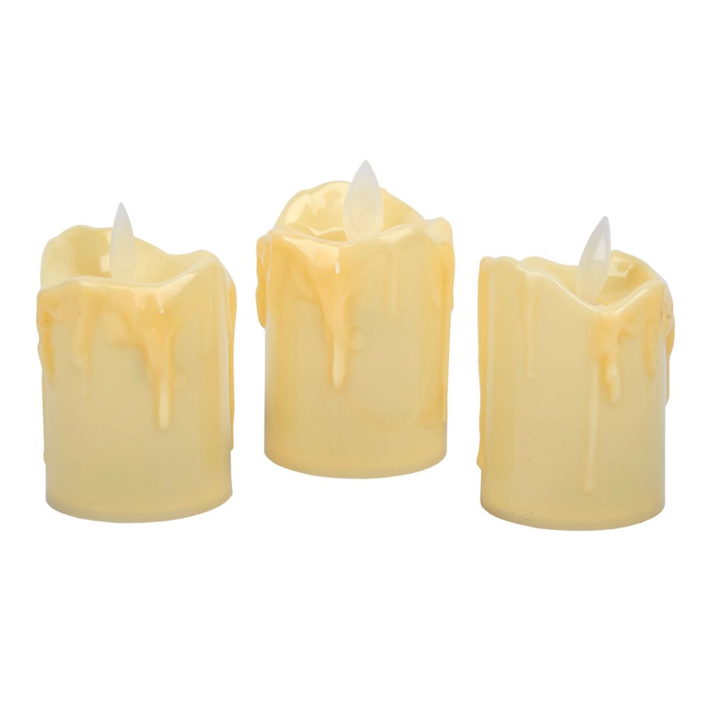 ULD-F062 WW CANDLE SET3 Фигура светодиодная Свеча на батарейках LR44 в-к. в составе набора из 3 штук. 1 светодиод. Теплый белый свет. TM Uniel