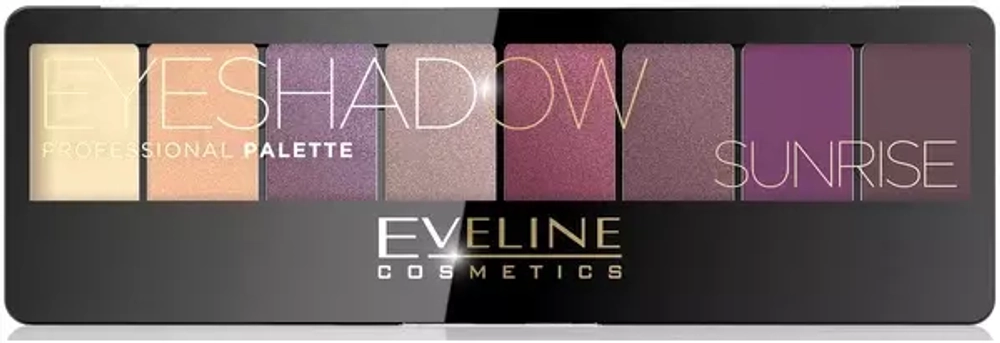 EVELINE Eyeshadow Professional Palette Тени для век 8 тонов 01 SUNRISE (*3*18)