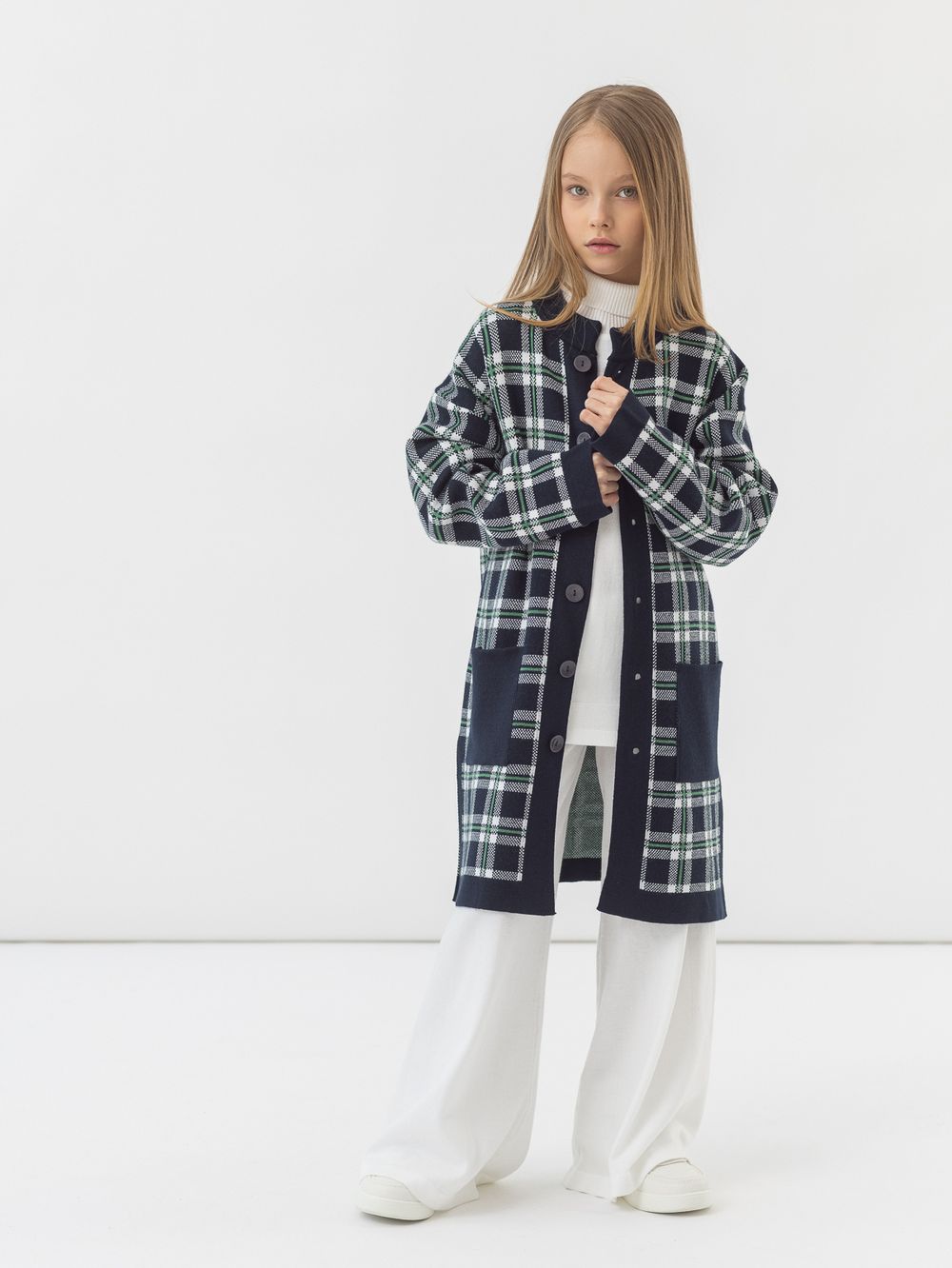 Кардиган синий для девочки арт. AT922