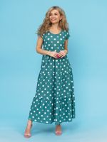 824 Платье "Горох/хаки" SveTekst (Акция)