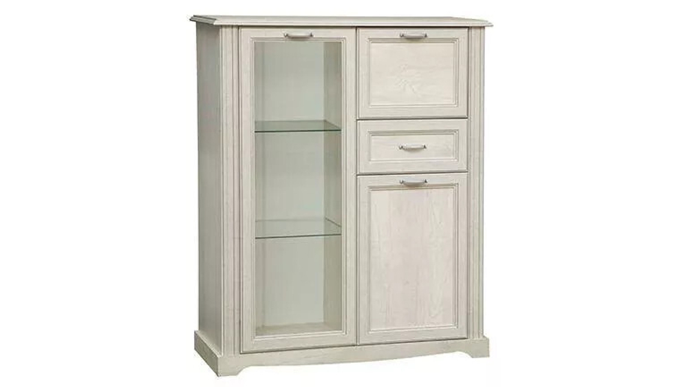 Шкаф комбинированный Сохо 32.09 бетон белый/бетон патина