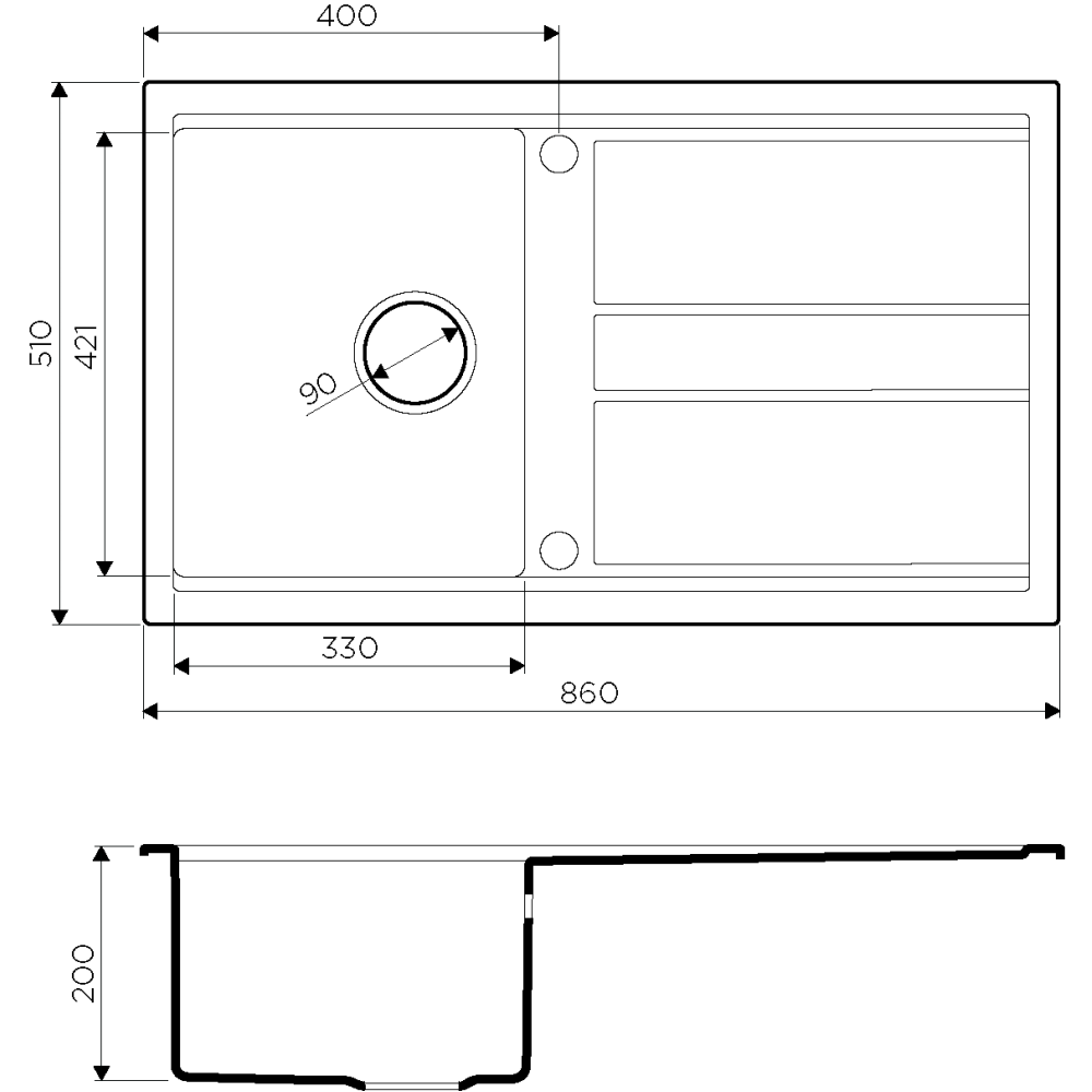 Кухонная мойка Omoikiri Kitagawa 86-WH