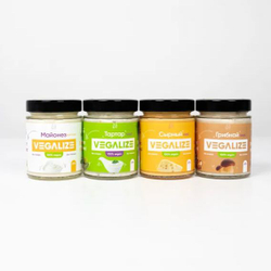 Ассорти соусов VEGALIZE 4 шт по 240г. Сырный, Грибной, Тар Тар, Майонез низкокалорийный, для пиццы, макарон и салата