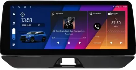 Магнитола Toyota Harrier XU80, Venza 2 2020+ - Canbox H-Line 0051 монитор 12.3" QLED в стиле BMW на Android 10, ТОП-процессор, CarPlay, 4G SIM-слот