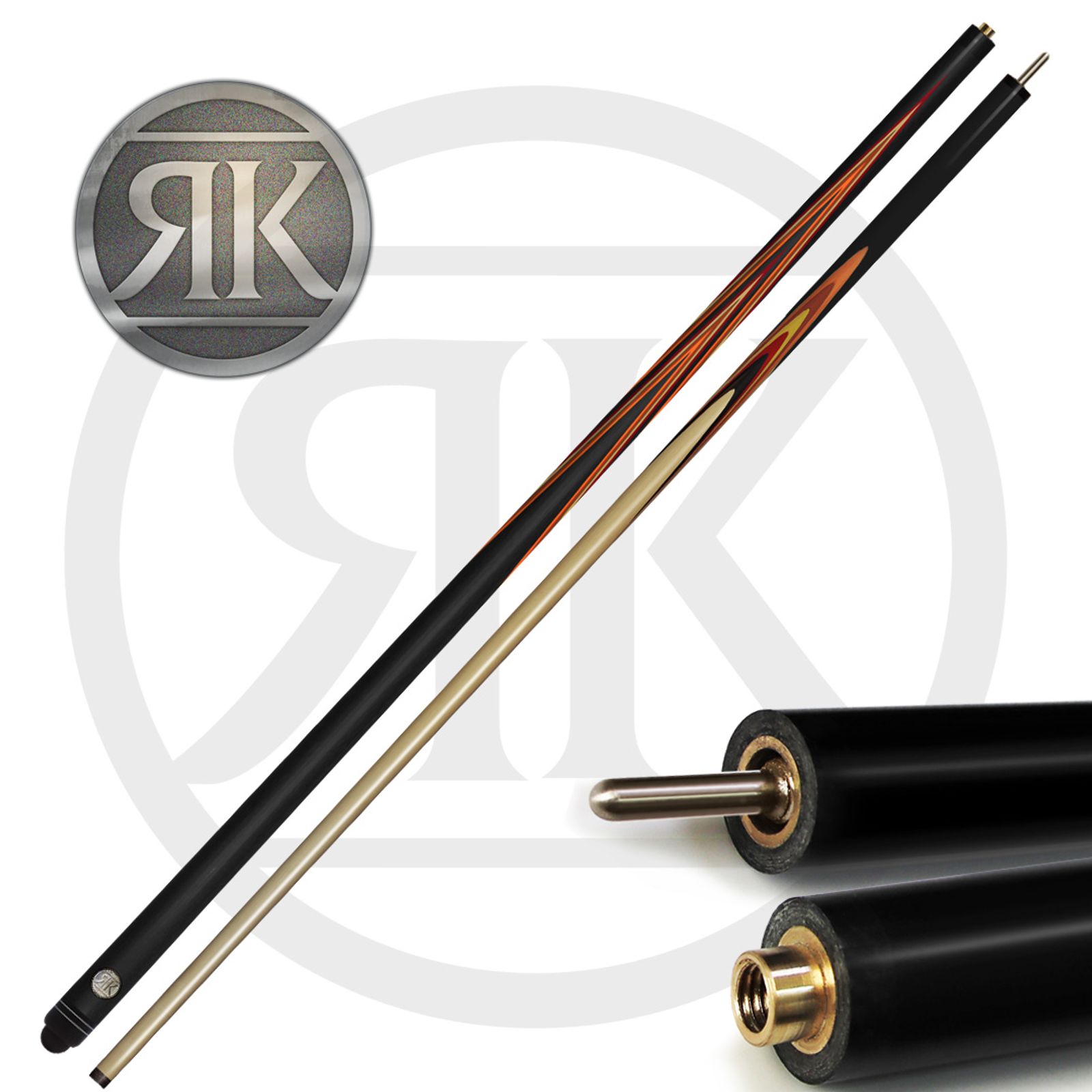 Кий Янтарь, черный граб/падук/желт.граб/ятоба/оранж.граб, 14-запилов, 2PC(ЯК) фото №5