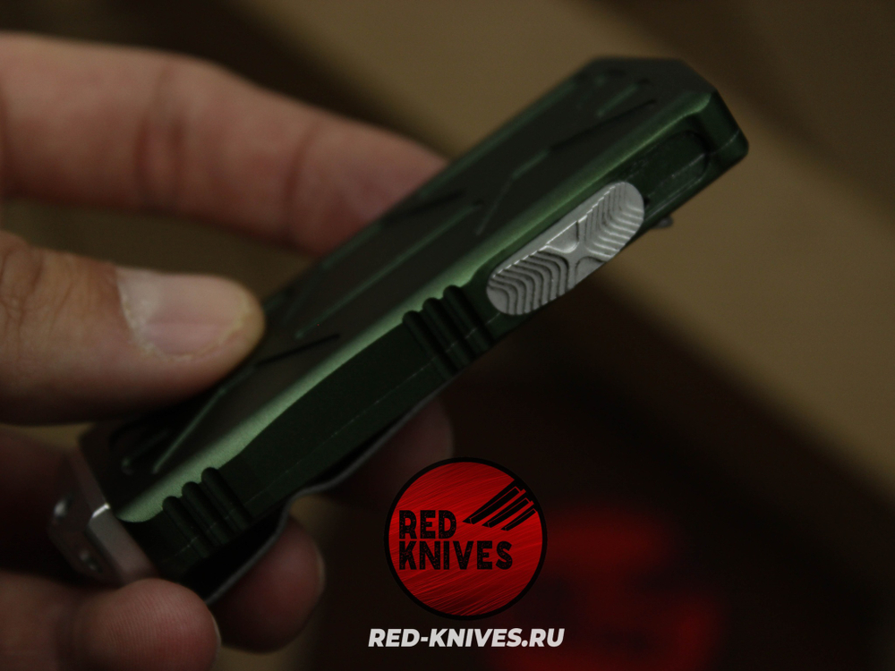 Нож Microtech Exocet T/E - танто клинок, зеленая рукоять RK/Н31