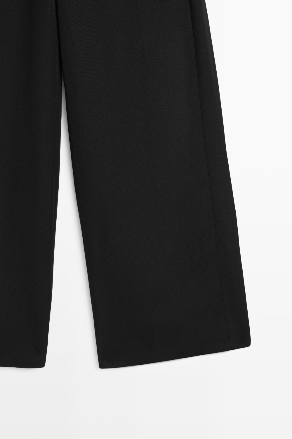 Massimo Dutti Струящиеся брюки прямого кроя, черный