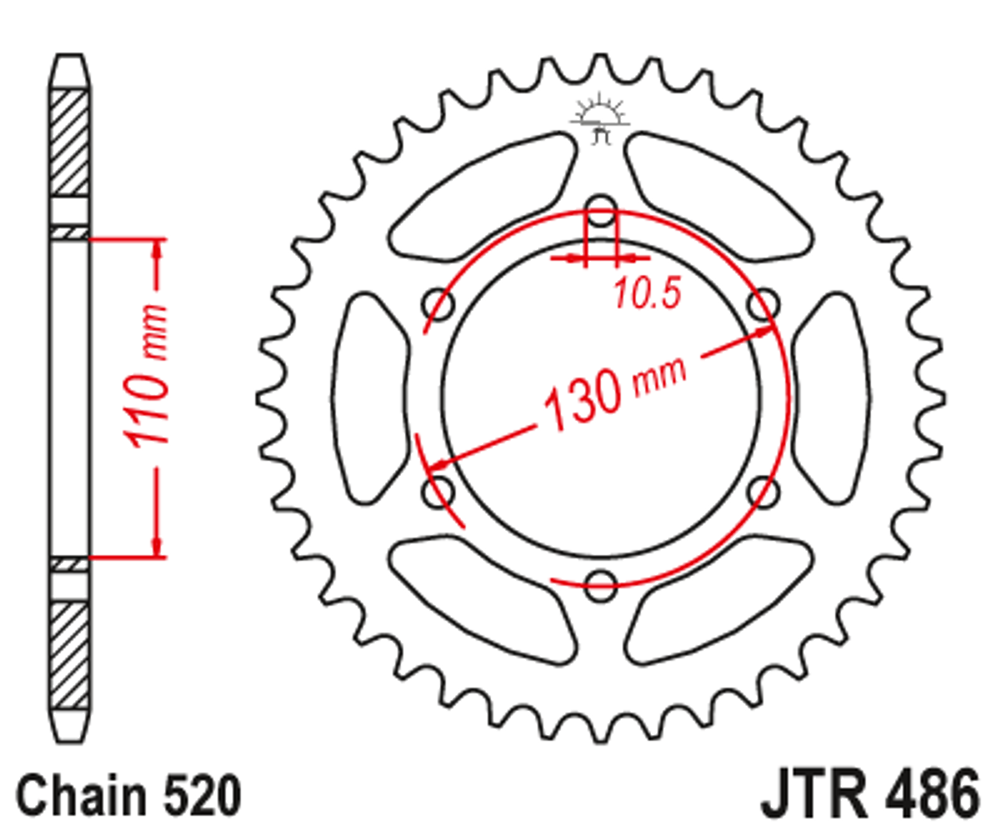 Звезда ведомая JTR486.42, JT