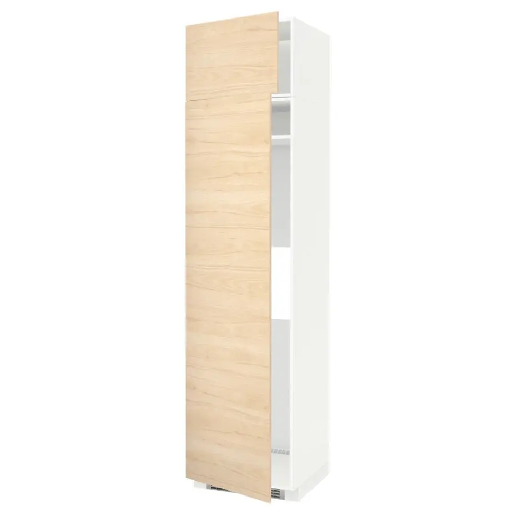 Высокий кухонный шкаф - IKEA METOD/МЕТОД ИКЕА, 200х60х60 см, белый/под беленый дуб