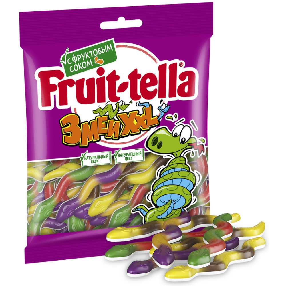Жевательный мармелад Fruit-tella Змеи XXL 70 гр