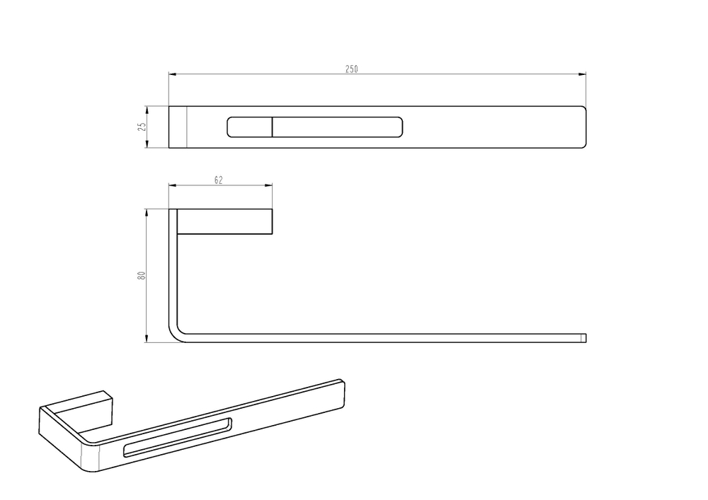 Boheme Полотенцедержатель Shine Gun Metall серия Q
