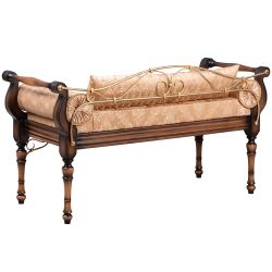 Банкетка Флоренция Премиум Орех(Д) Каледония Даймонд Мокка Амбер