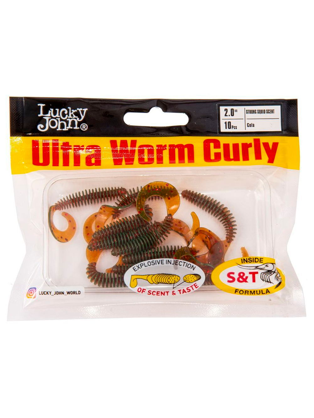 Слаги съедобные искусственные LJ Pro Series ULTRAWORM CURLY 2,0in (05.00)/PA16 9 шт. в упак.