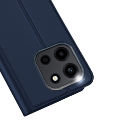 Чехол книжка из кожи синего цвета для OnePlus Nord 6, серия Skin Pro Series от Dux Ducis