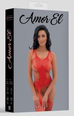 Боди-комбинезон Ines с имитацией чулок (Размер: S-M-L) (Цвет: черный)