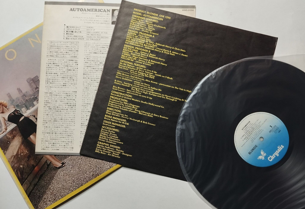 Винтажная виниловая пластинка LP Blondie AutoAmerican (Japan 1980) (No Obi)
