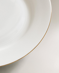 Zara Home тарелка десертная из костяного фарфора, цвет золотой, 20 см