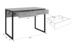 Стол "Юниор" 1100*580*750 (Белое дерево/белый муар)