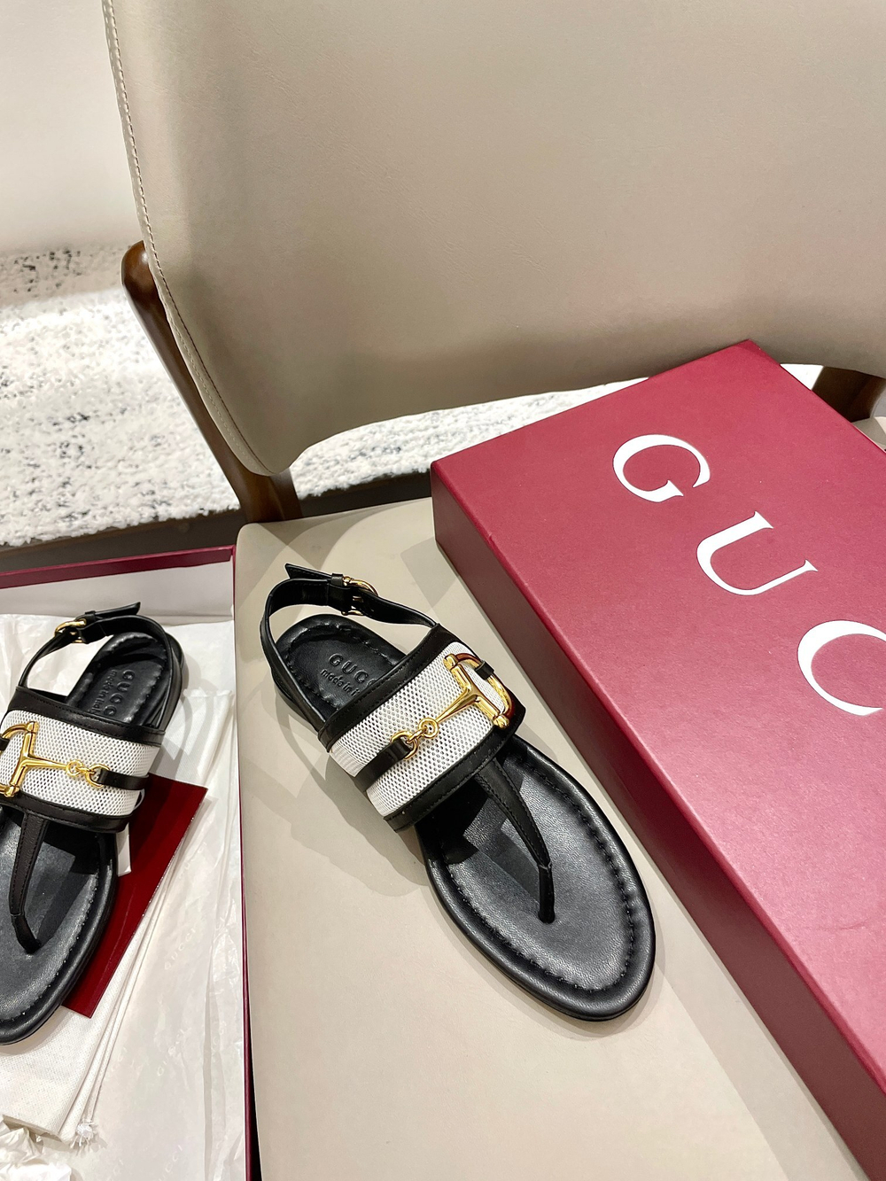 Gucci Horsebit Thong Sandal
