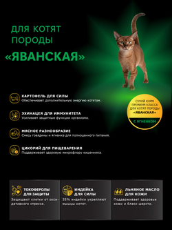 Корм сухой для котят породы Яванская, с ягненком, 400 гр, QUATTRO