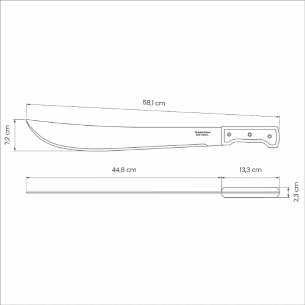 Мачете Tramontina 26621018 садовое для рубки кустарника сталь дерево 58 см | Tramontina