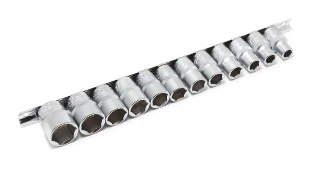 Набор головок 12пр. 1/2''6гр.(10-19,22,24мм), на планке Forsage F-4121-5