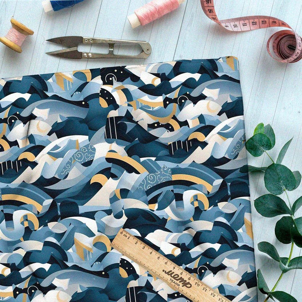 Ткань премиум дюспо морское вдохновение