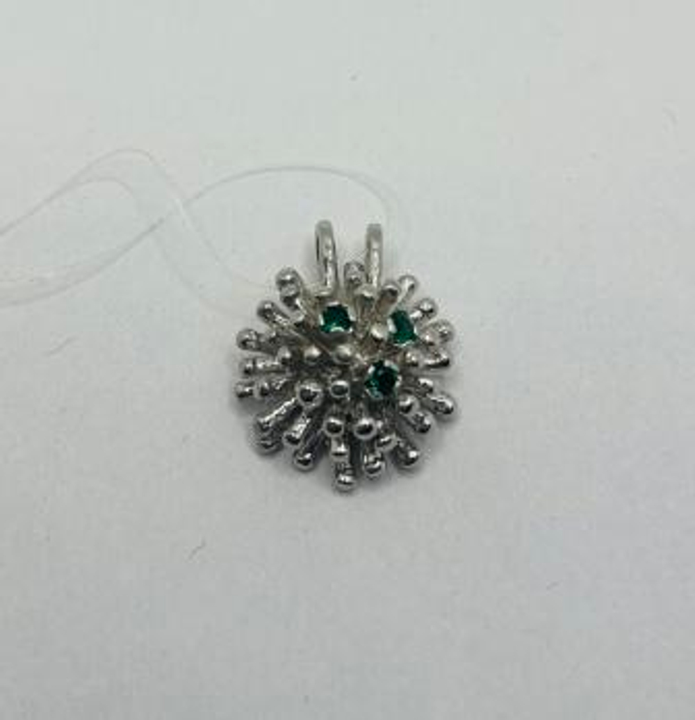 Подвеска из серебра с фианитами