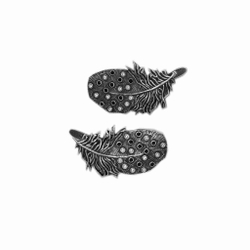 "Корвус" серьги в серебряном покрытии их коллекции "Мергус" от Jenavi с английским замком