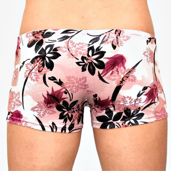 Мужские трусы боксеры бежево-розовые под велюр Romeo Rossi Boxer RR00224