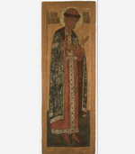 Икона святой князь Борис на дереве на левкасе