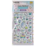 Наклейки гелевые "Блестящий микс", 15,5х9,5 см, ассорти 6 видов, FUNSTER (ФАНСТЕР), 666086
