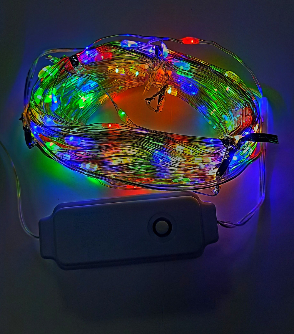 Гирлянда нить на проволоке LED Copper Lamps 500L-50м. RGB