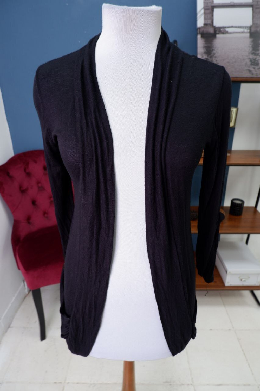 Кардиган с ажуром 44 размер