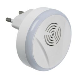 UDR-E15 WHITE Ультразвуковой отпугиватель насекомых и грызунов. 220В. Площадь до 120м2. С подсветкой. Белый. TM Uniel