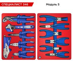 МАСТАК (52-07346G) Набор инструментов 346 предметов, "СПЕЦИАЛИСТ 346", в серой тележке