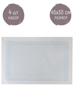Набор из 4 шт салфетка сервировочная (плейсмат) "Сasual line" (голубая) 30х45см (упаковочный пакет)