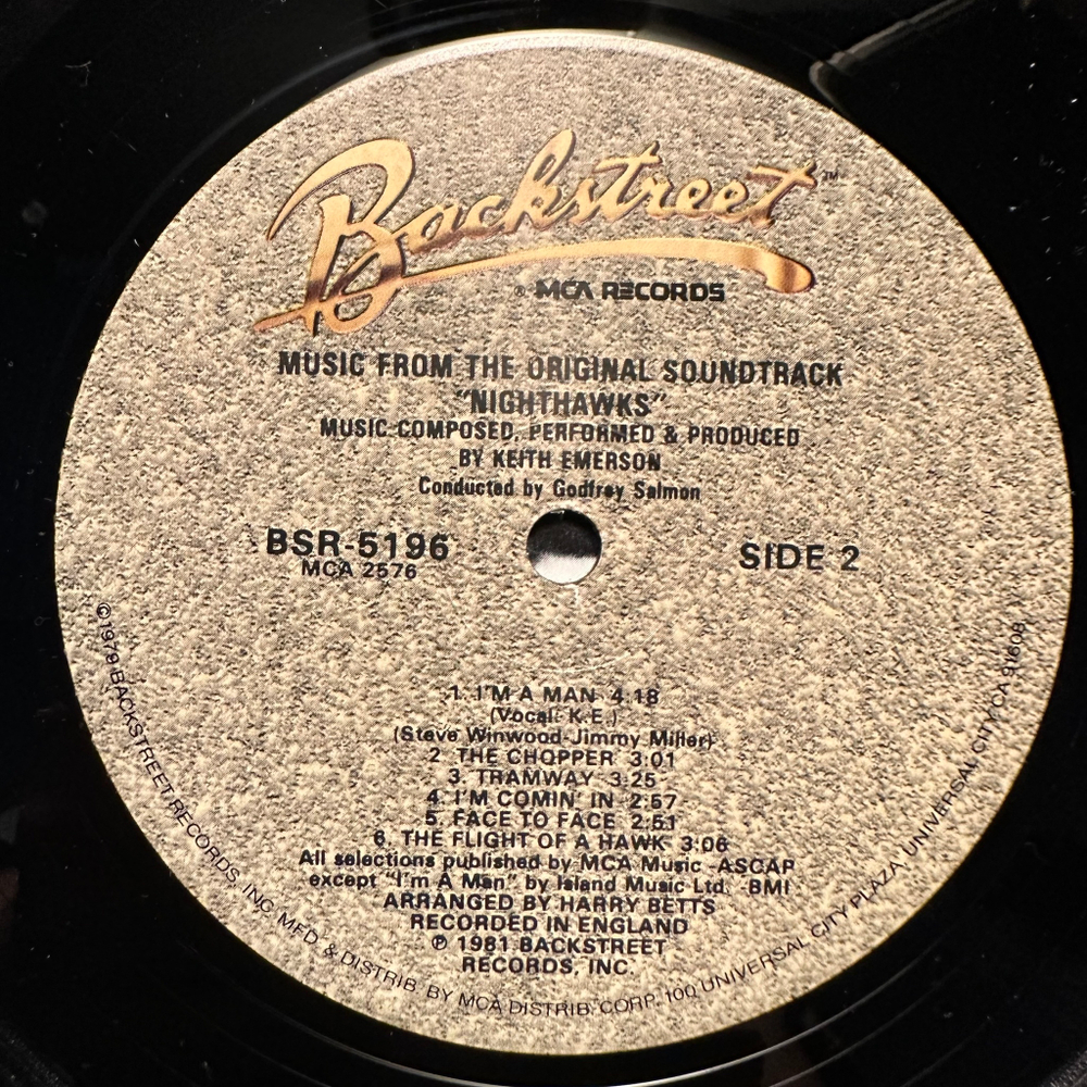 Keith Emerson - Nighthawks (Original Soundtrack) США 1981г.