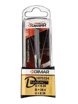 Фреза пазовая Z2 для пластика D6,35x25,4 L64 хвостовик 6,35 DIMAR 1870324