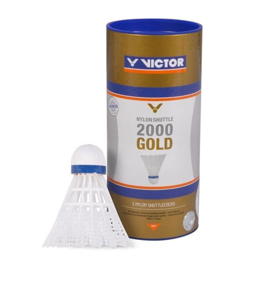 Воланы для бадминтона Victor 2000 Gold 3P - white