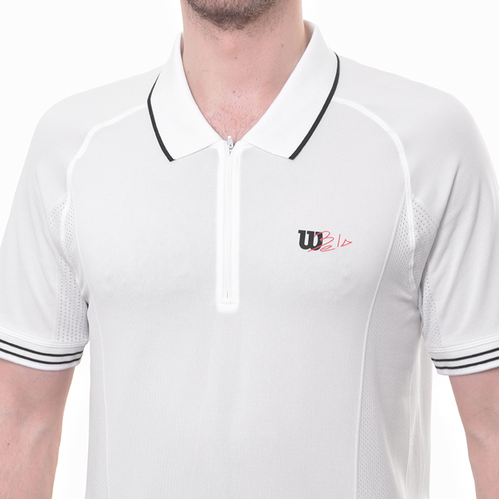 Мужское теннисное поло Wilson Series Seamless Polo - bright white