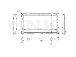 Радиатор охлаждения двигателя UNIO RAD-10141