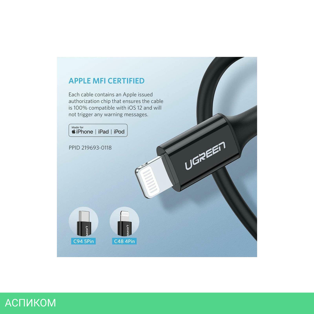 Кабель UGREEN US171-60751 Black (60751)