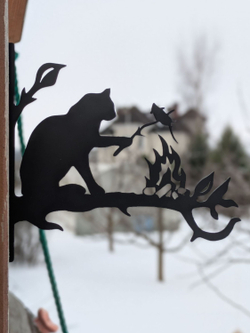 Кронштейн для кашпо Кошка жарит мышку, кашпо подвесное, держатель для цветов