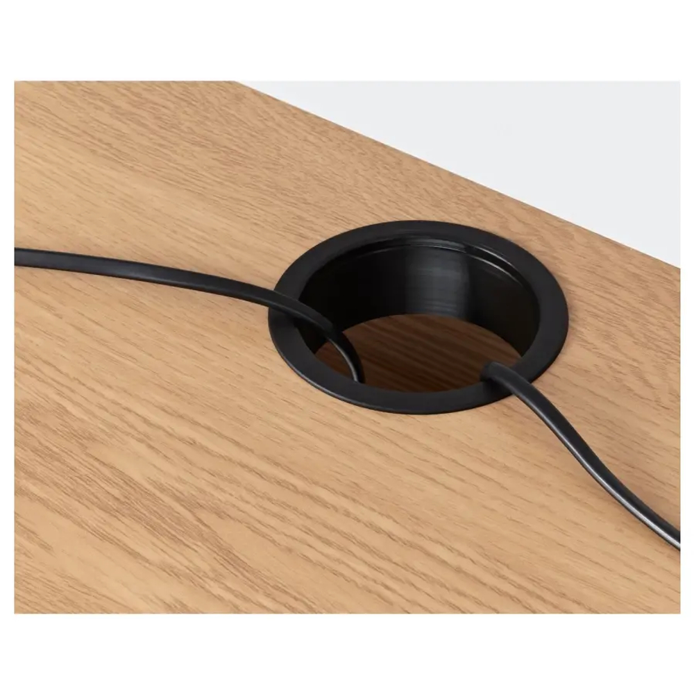 Письменный стол с ящиками - IKEA MICKE, 105х50 см, имитация дуба/черный, МИККЕ ИКЕА